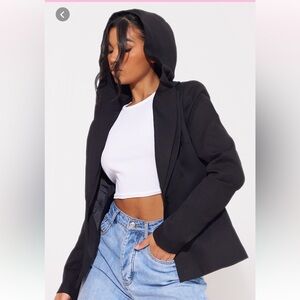 Hooded blazer